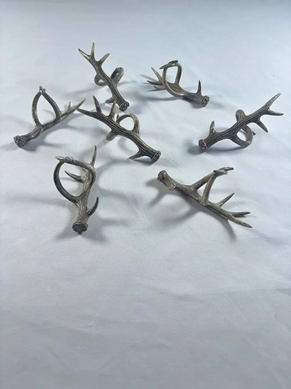 Pottery Barn Antler Napkin Rings Set of 6